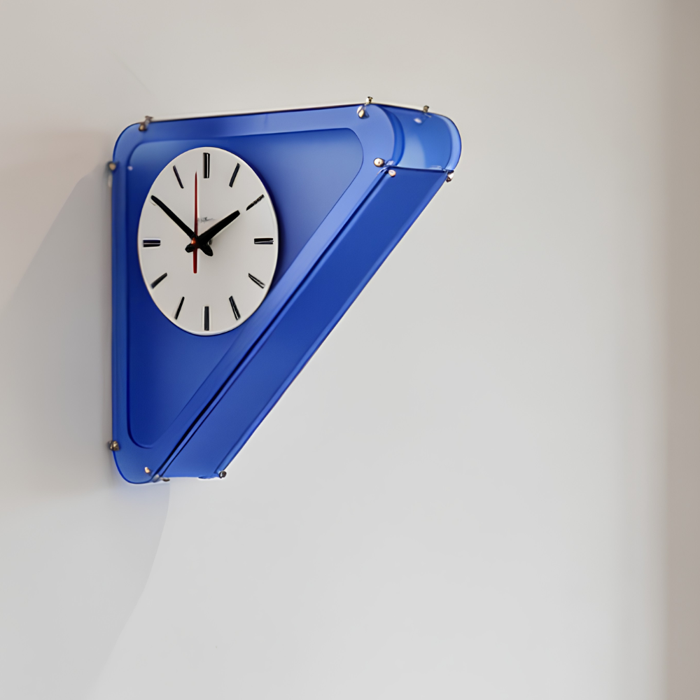 Stilvolle Eckwanduhr im Minimalismus-Design - Geräuschlose Analoge Uhr für Flur und Dekoration