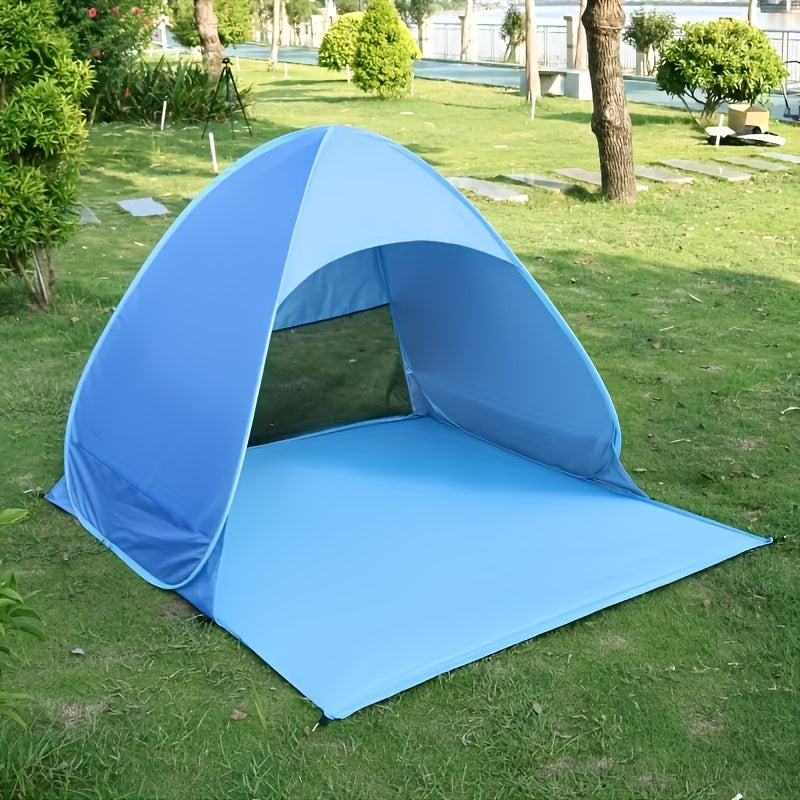 Pop-Up Strandmuschel für 2 Personen – Leichtes Strandzelt mit Sonnenschutz, Tragetasche & Heringen für Strand, Camping & Picknick
