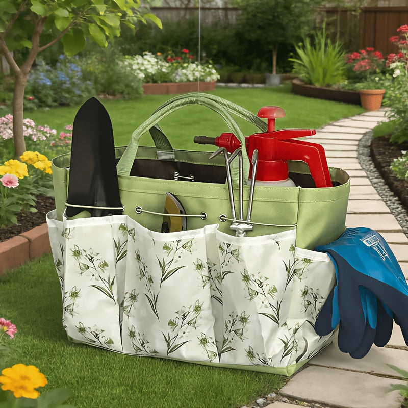 Organizer Tasche mit Fächern – Tragbare Aufbewahrungstasche für Gartenwerkzeug, Haushalt, Büro & Picknick