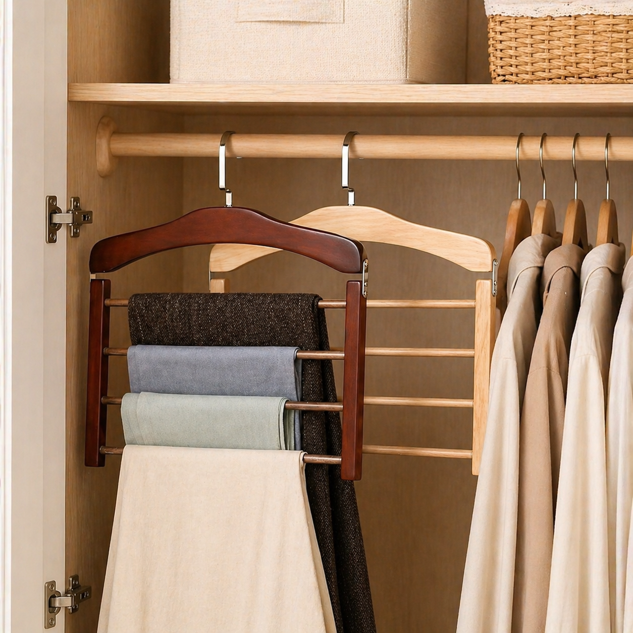 Eleganter Holz-Kleiderbügel - Stilvolles Massivholz Design für Ihre Garderobe