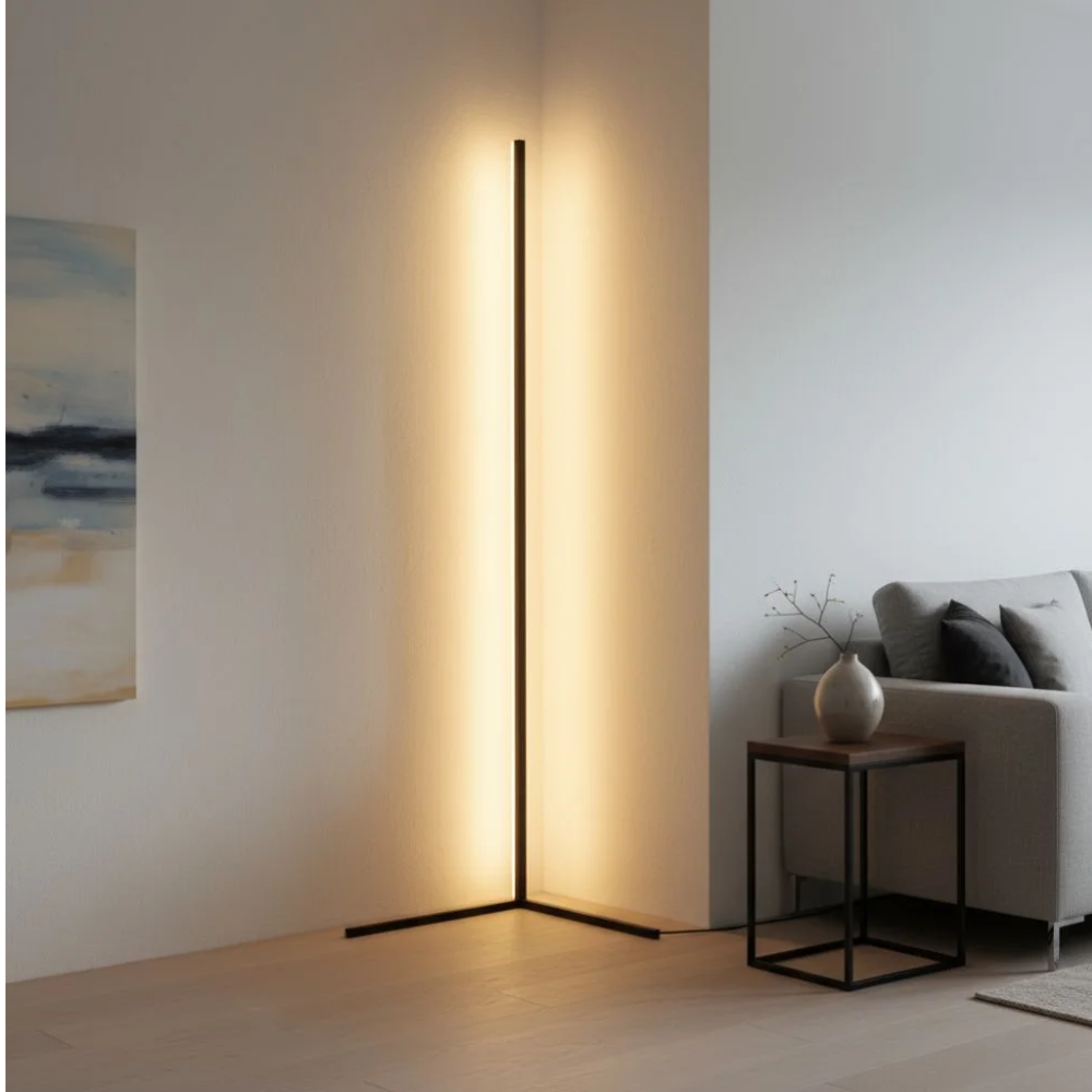 RGB-Ecklampe 142 cm mit Fernbedienung – Dimmbare LED-Stehleuchte für Schlafzimmer und Gaming