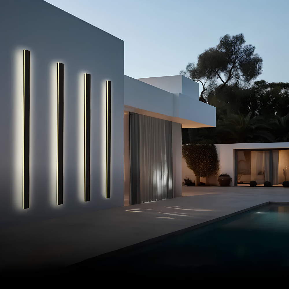 Wasserdichte Lineare LED Außenwandleuchte - IP65 Moderne Wandlampe für Garten & Eingang