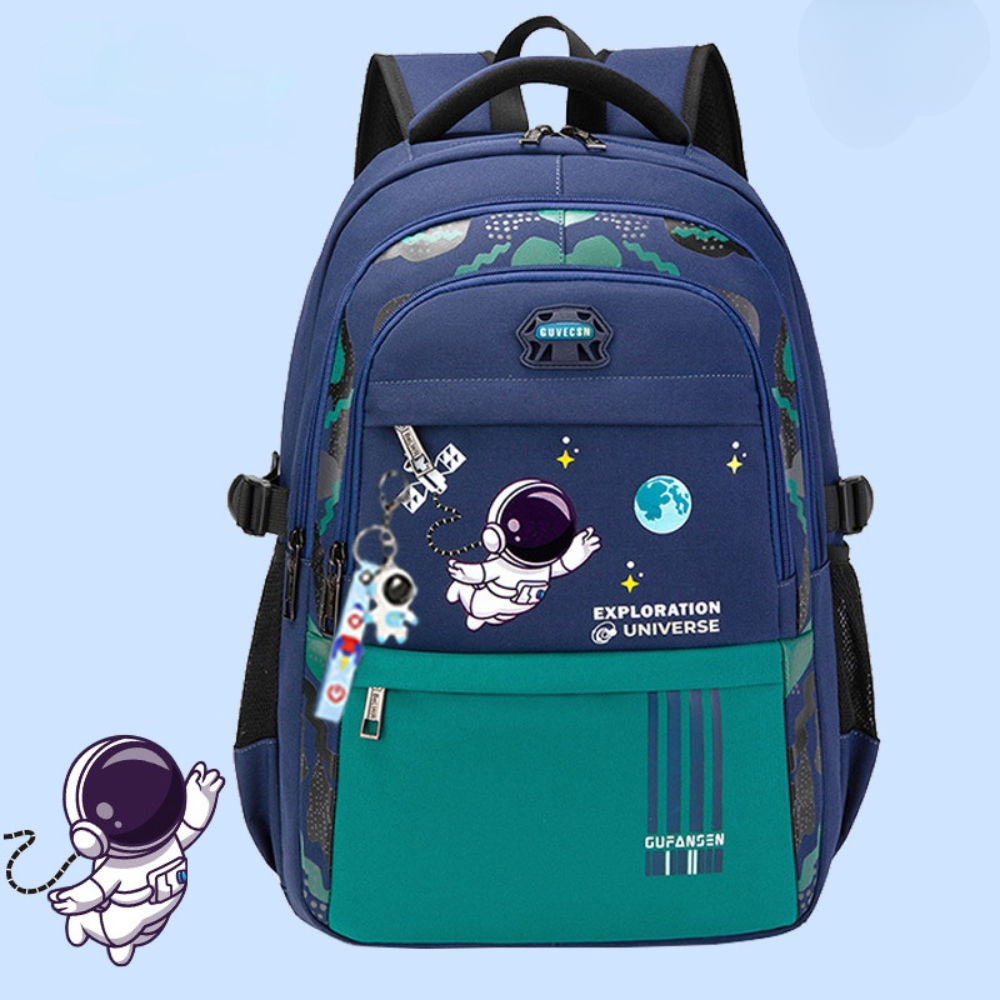 Astronauten-Schulrucksack für Grundschüler – Wasserabweisender Rucksack mit ergonomischem Rücken & viel Stauraum