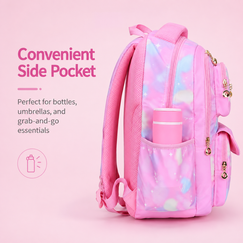 Kawaii Kinder-Schulrucksack für Mädchen – Leichter wasserabweisender Rucksack mit mehreren Fächern für Schule & Alltag