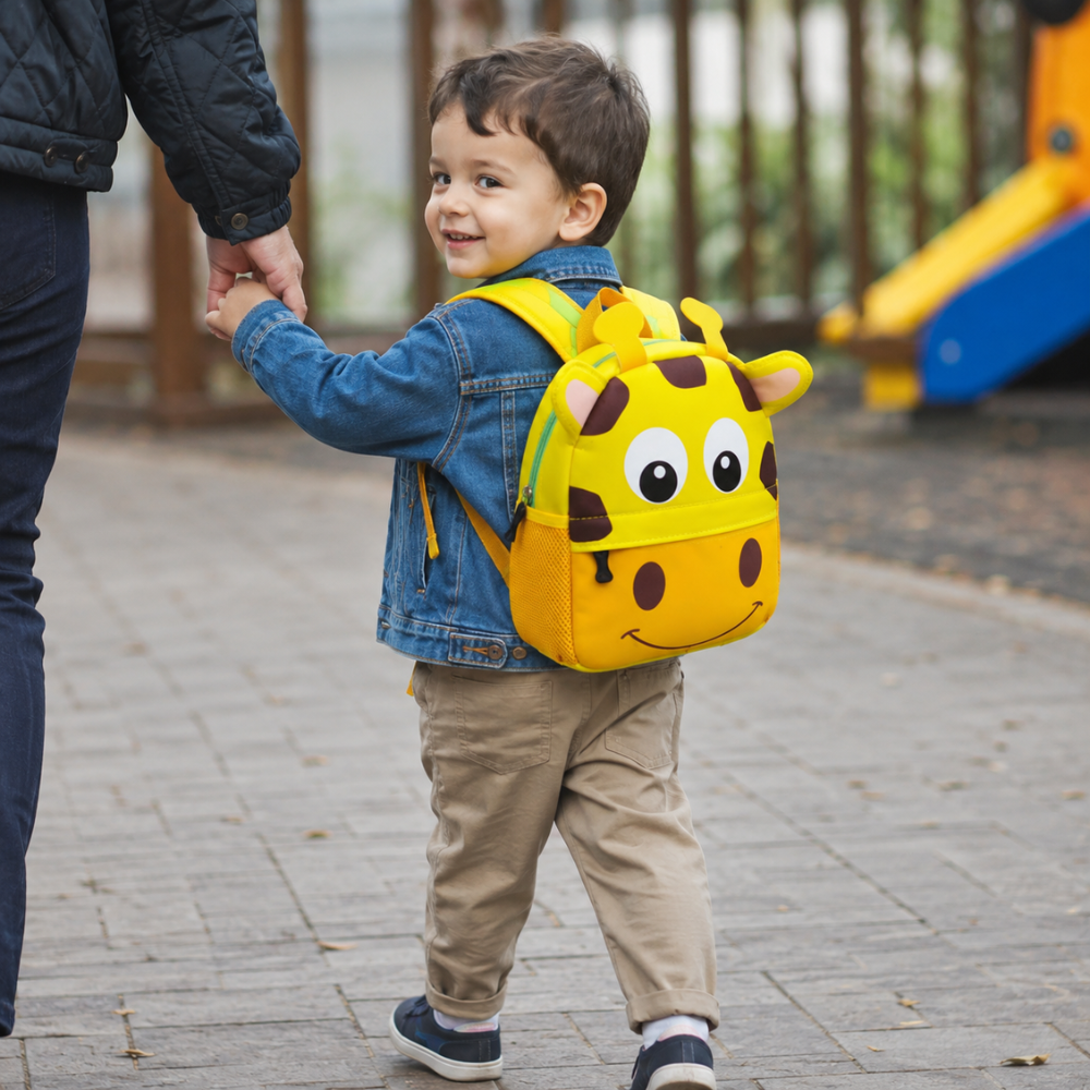 3D-Tier-Rucksack 21 × 8 × 26 cm – Leichter Kindergartenrucksack aus Polyester für 2–5 Jahre