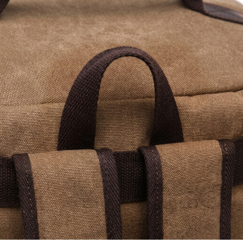 Garnet Großer Canvas Rucksack Vintage - Wasserabweisender Reiserucksack mit Laptopfach für Herren 36-55L, Laptopfach