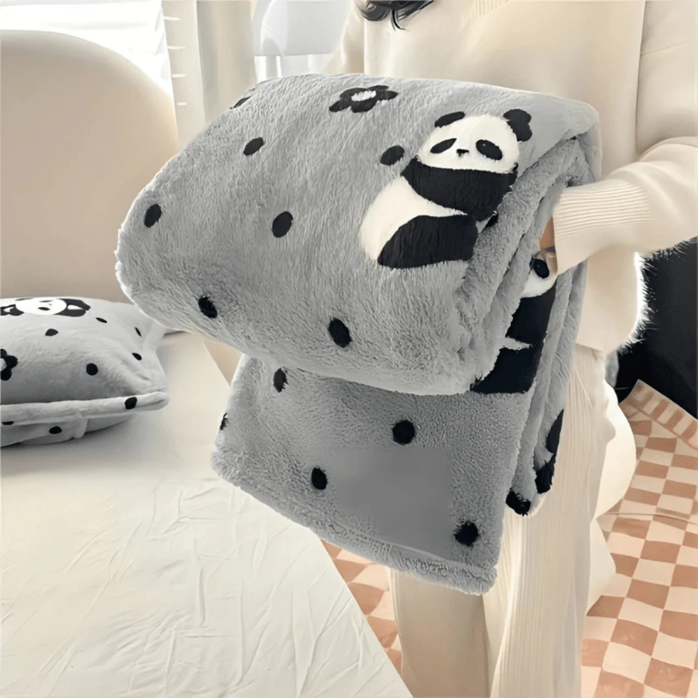 Moderne Rosa Kuscheldecke für Sofa & Bett - Flauschiger Fleeceüberwurf für Gemütlichkeit