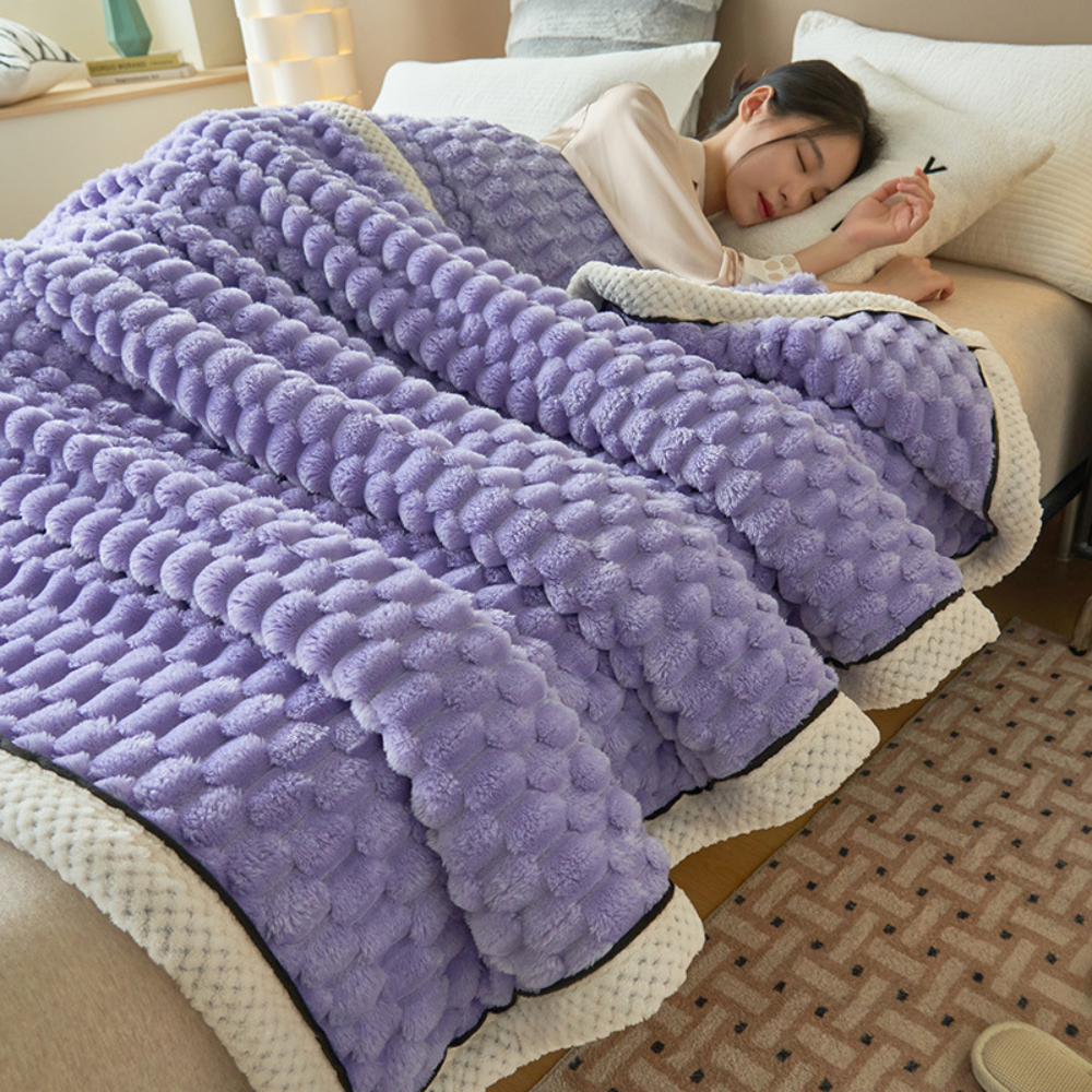 Flauschiges Sherpa-Plaid 120x200 bis 200x230 cm – Weiche Tagesdecke für Sofa und Schlafzimmer