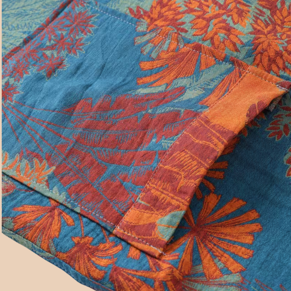 Baumwoll-Gaze Kimono Bademantel - Leichter Morgenmantel & Loungewear für Damen & Herren