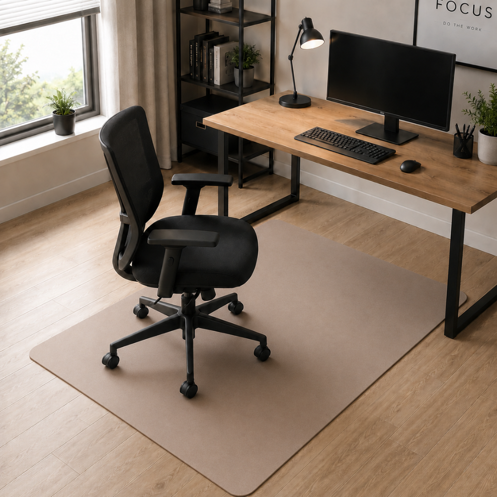 Bürostuhlmatte 90 x 120 cm – Rutschfeste Bodenschutzmatte für Bürostuhl, Gamingstuhl & Homeoffice