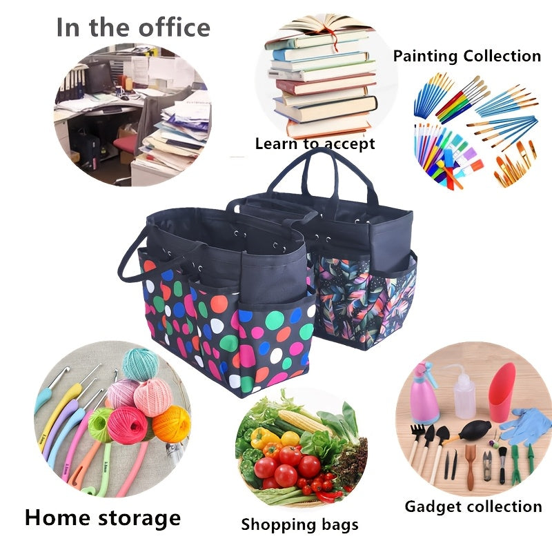 Organizer Tasche mit Fächern – Tragbare Aufbewahrungstasche für Gartenwerkzeug, Haushalt, Büro & Picknick