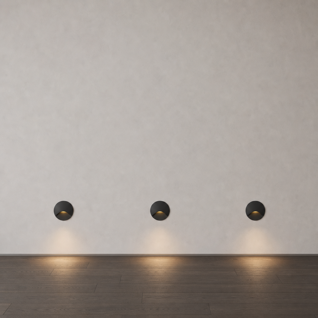 VARIANT Schwarz-Rund LuminiPath LED Wandleuchte im Flur