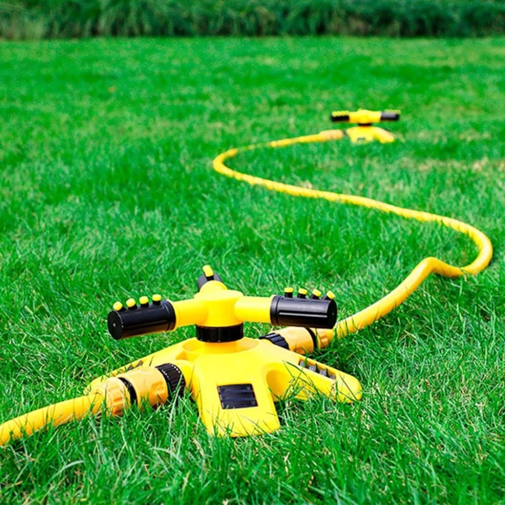 360° Rasensprenger mit 3 verstellbaren Armen – Automatischer Gartensprinkler für Rasen, Beete & Bewässerung
