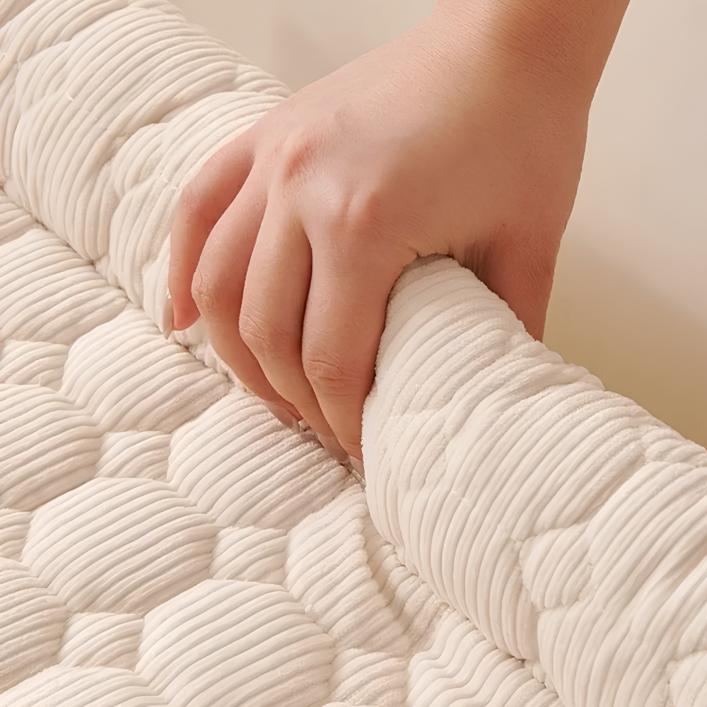 Weiches Haustierbett aus Polyesterfaser 75 x 75 cm Katzenmatte Hundematte mit Rand für Sofa Boden