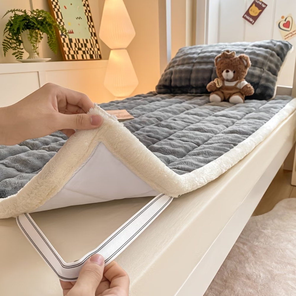 Velours-Matratzenauflage 90x200 bis 200x220 cm – Wärmende Matratzenauflage für den Winter