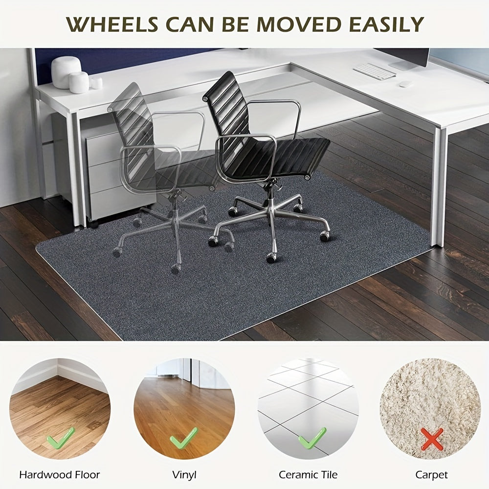 Bürostuhlunterlage für Hartböden 90x120 cm – Zuschneidbare Bodenschutzmatte für Schreibtisch, Büro & Homeoffice