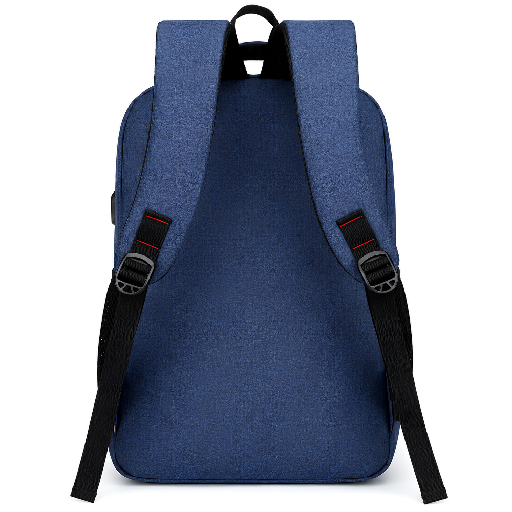 Wasserabweisender Laptop-Rucksack 44 × 30 × 13 cm – Schlanker Freizeitrucksack mit USB-Anschluss und Reflexstreifen