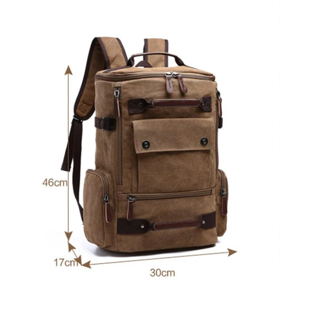 Garnet Großer Canvas Rucksack Vintage - Wasserabweisender Reiserucksack mit Laptopfach für Herren 36-55L, Laptopfach