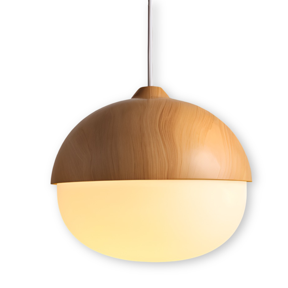 AcornNut Pendelleuchte - E27 Vintage Hängelampe mit Mattiertem Glasschirm