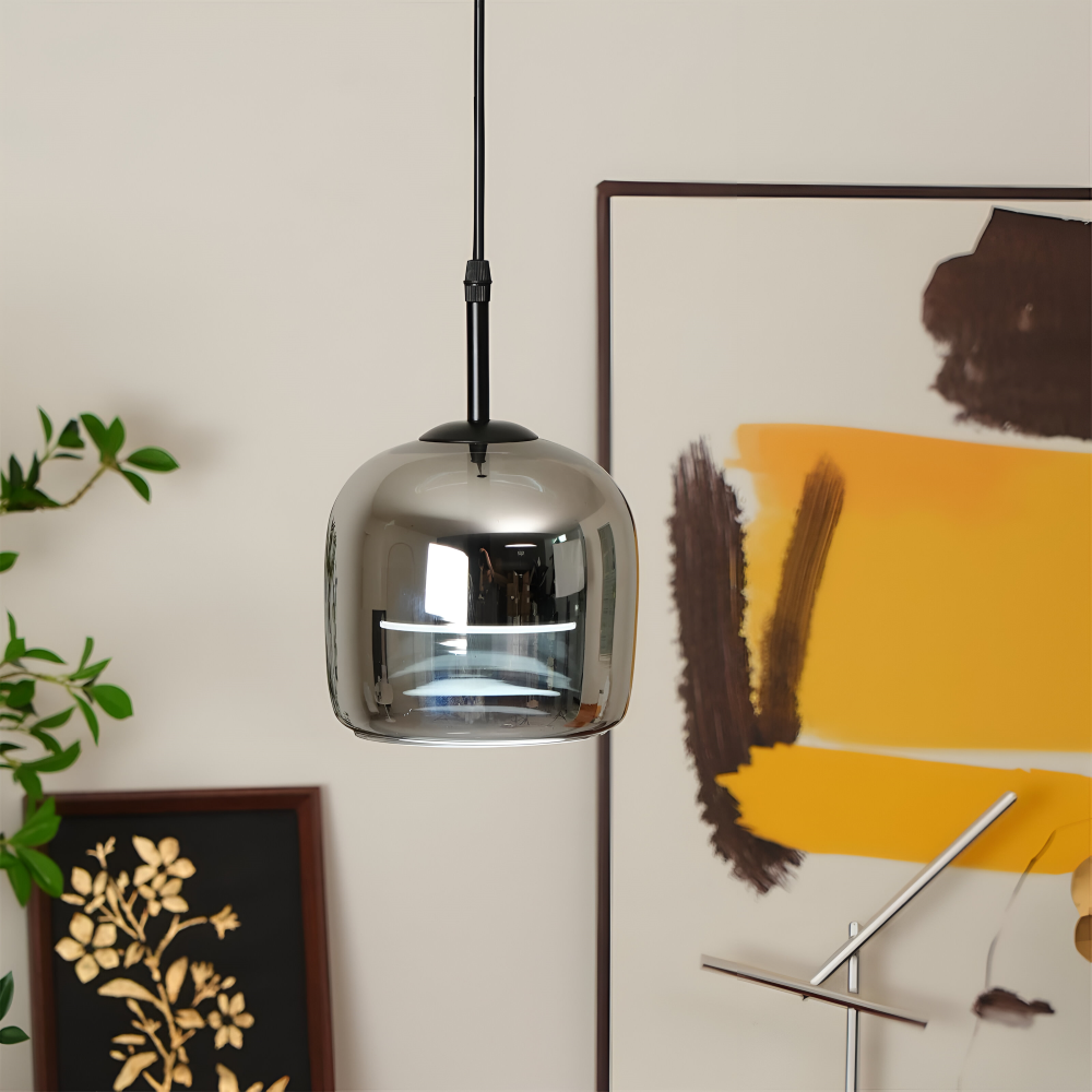 Acro Pendelleuchte - Schwarzes Grau Droplight - Indoor Glas Hängelampe