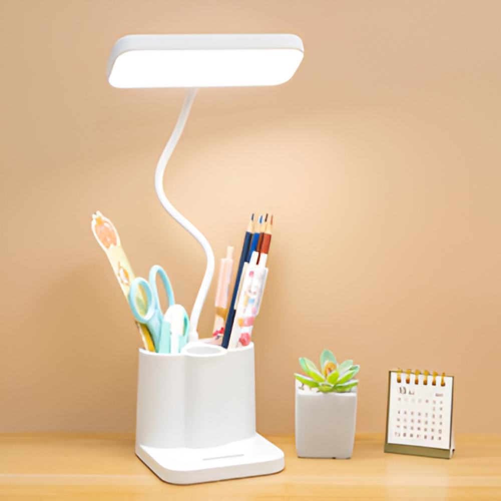 Verstellbare USB LED Schreibtischlampe - Augenschonendes Nachtlicht zum Lesen, Lernen und für das Schlafzimmer