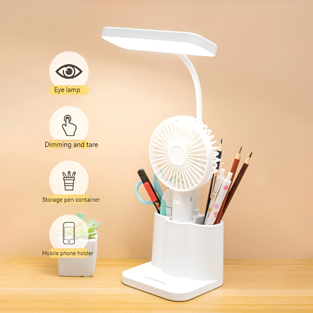 Verstellbare USB LED Schreibtischlampe - Augenschonendes Nachtlicht zum Lesen, Lernen und für das Schlafzimmer