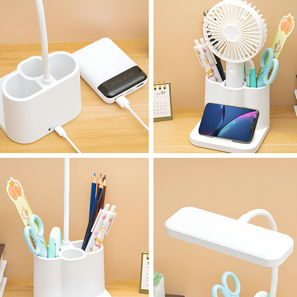 Verstellbare USB LED Schreibtischlampe - Augenschonendes Nachtlicht zum Lesen, Lernen und für das Schlafzimmer