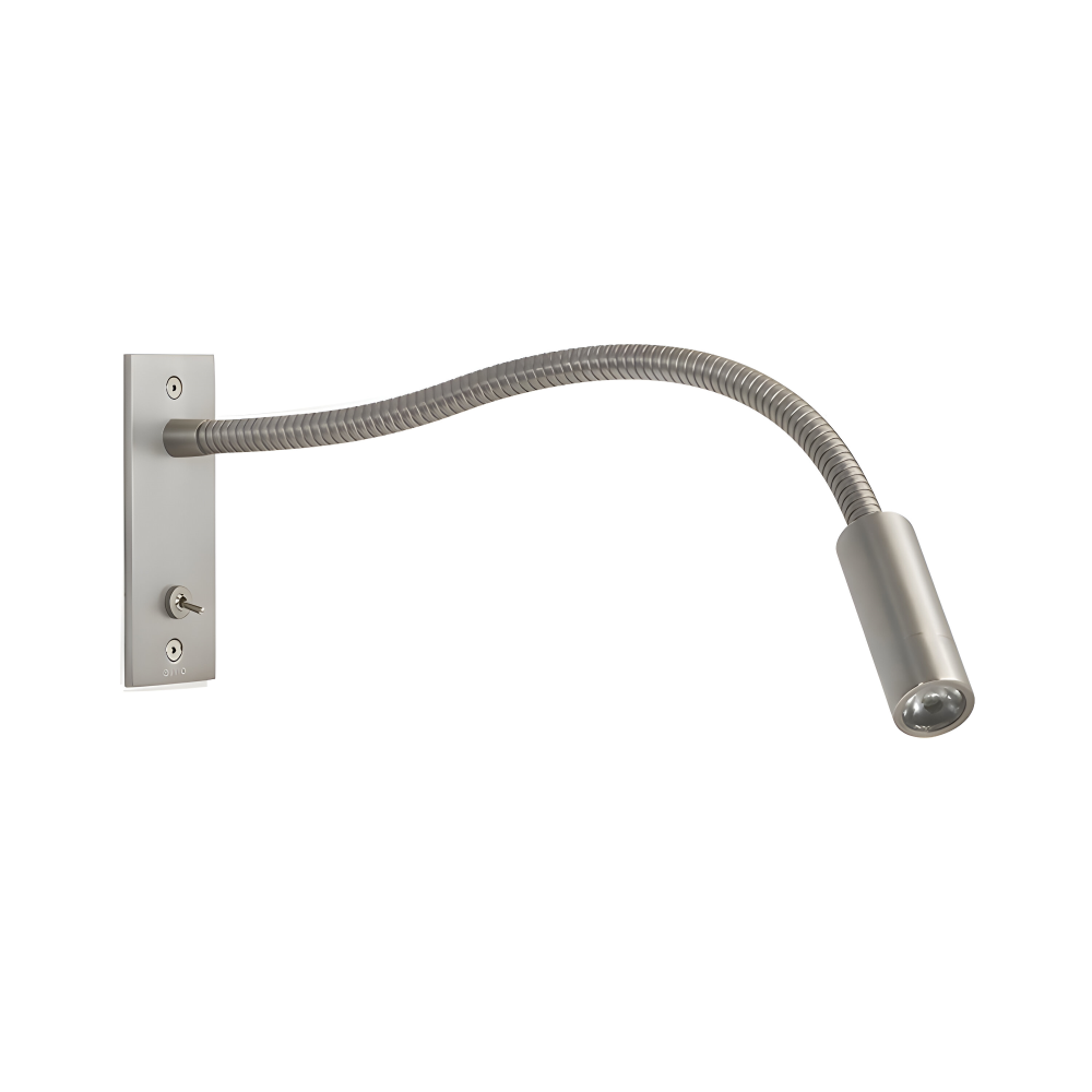 Verstellbare Wandleuchte mit Gebogenem Arm und Flexiblem Hals