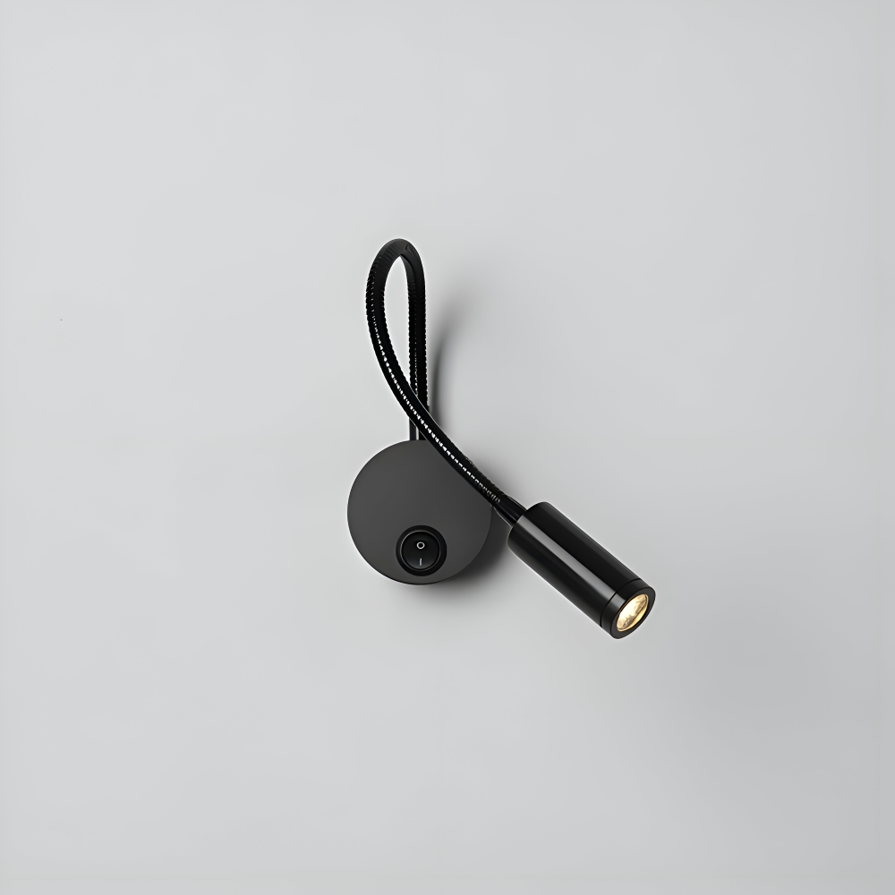 AdjustiSpot - Flexible Schwarze LED Nachttischlampe