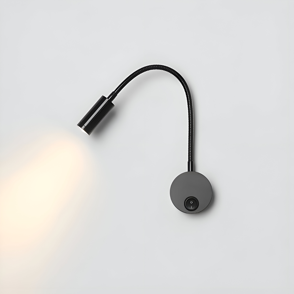 AdjustiSpot - Flexible Schwarze LED Nachttischlampe