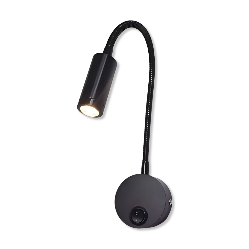 AdjustiSpot - Flexible Schwarze LED Nachttischlampe