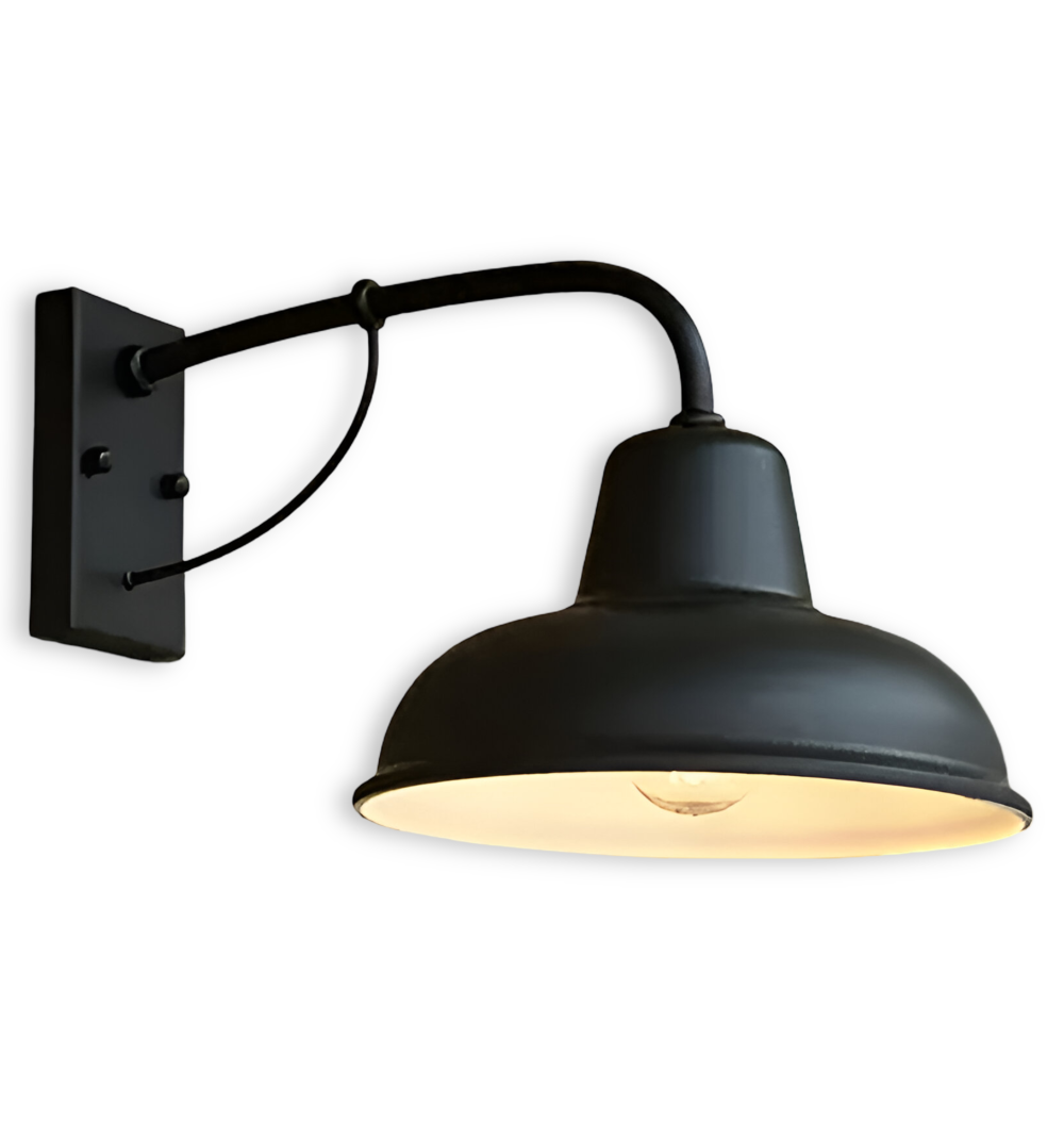 Aisle Eisen Sconce - Antikes Vintage Scheunenlicht - Schwarz Industrielle Wandleuchte