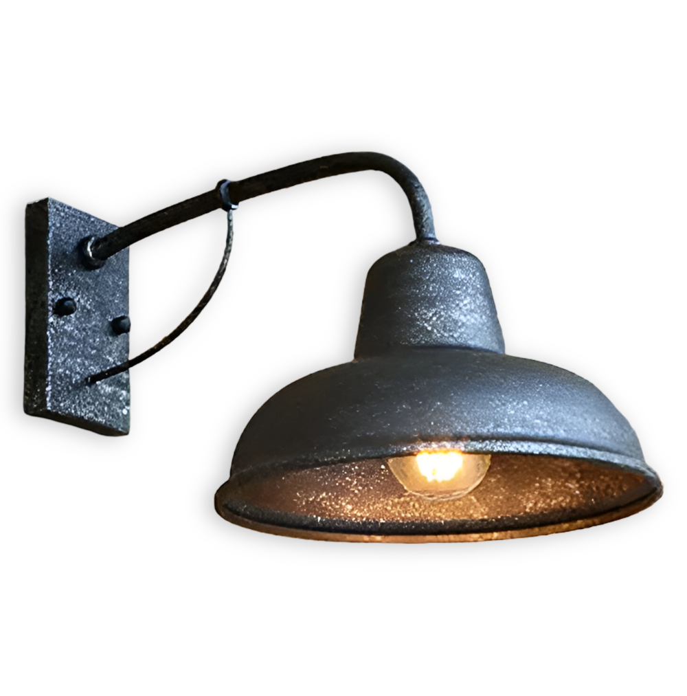 Aisle Eisen Sconce - Antikes Vintage Scheunenlicht - Schwarz Industrielle Wandleuchte