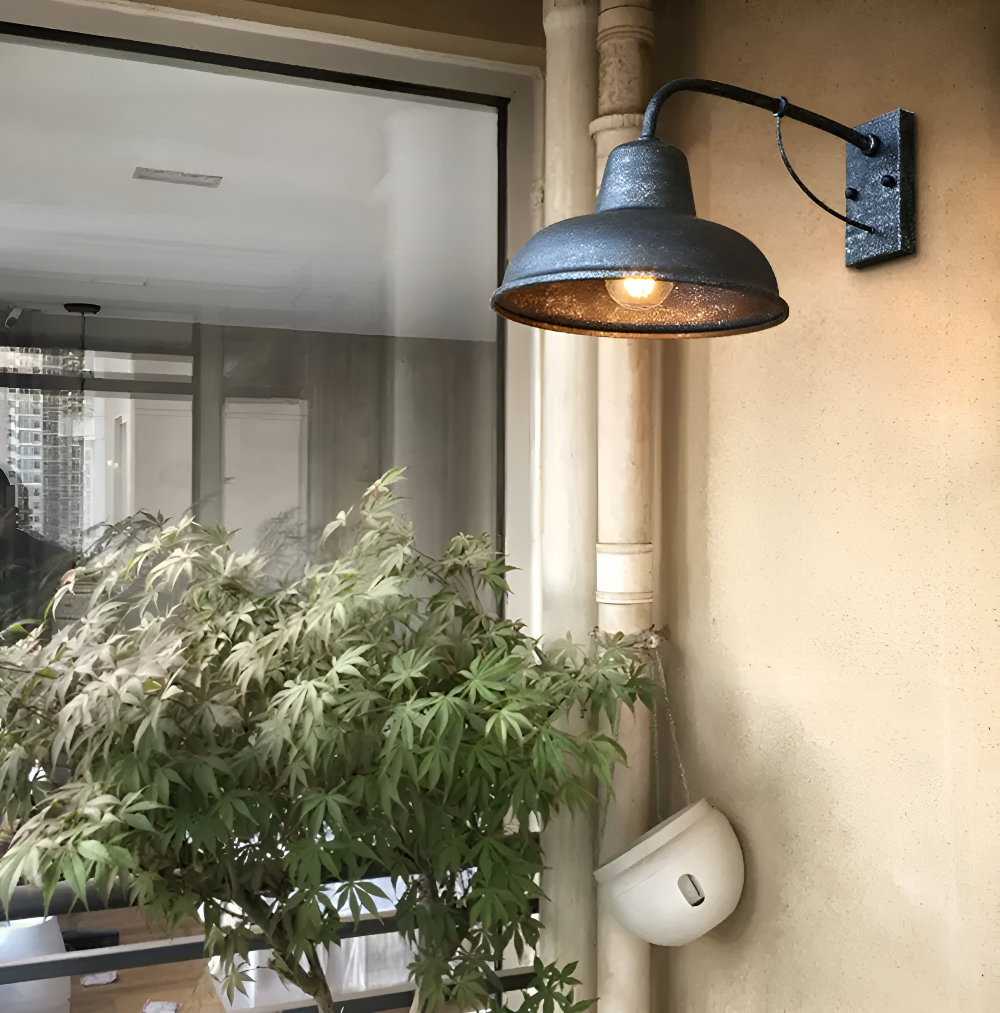 Aisle Eisen Sconce - Antikes Vintage Scheunenlicht - Schwarz Industrielle Wandleuchte