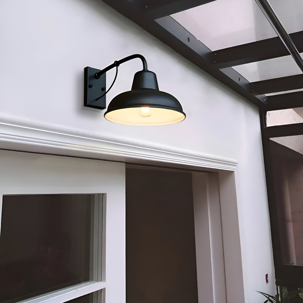 Aisle Eisen Sconce - Antikes Vintage Scheunenlicht - Schwarz Industrielle Wandleuchte