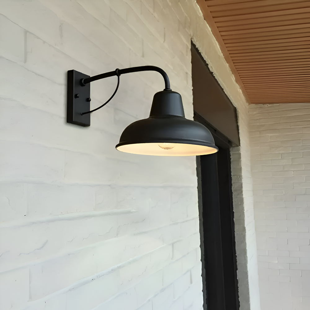 Aisle Eisen Sconce - Antikes Vintage Scheunenlicht - Schwarz Industrielle Wandleuchte