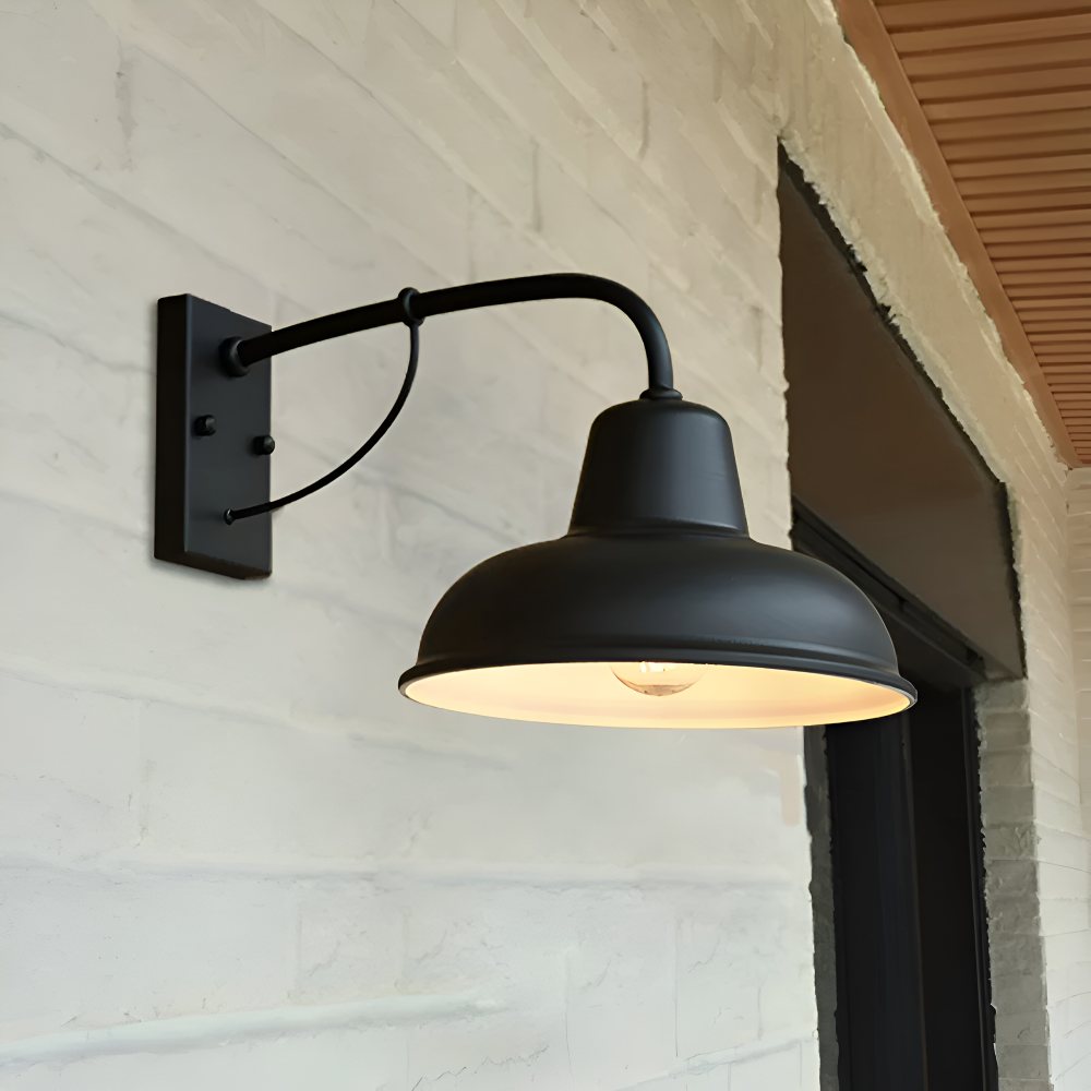 Aisle Eisen Sconce - Antikes Vintage Scheunenlicht - Schwarz Industrielle Wandleuchte