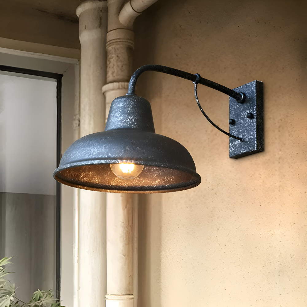 Aisle Eisen Sconce - Antikes Vintage Scheunenlicht - Schwarz Industrielle Wandleuchte