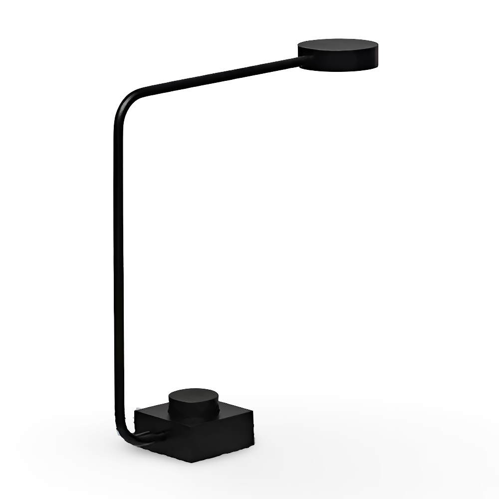 Aluminium Schreibtischlampe - Dimmbare LED-Leuchte mit geschwungenem Design