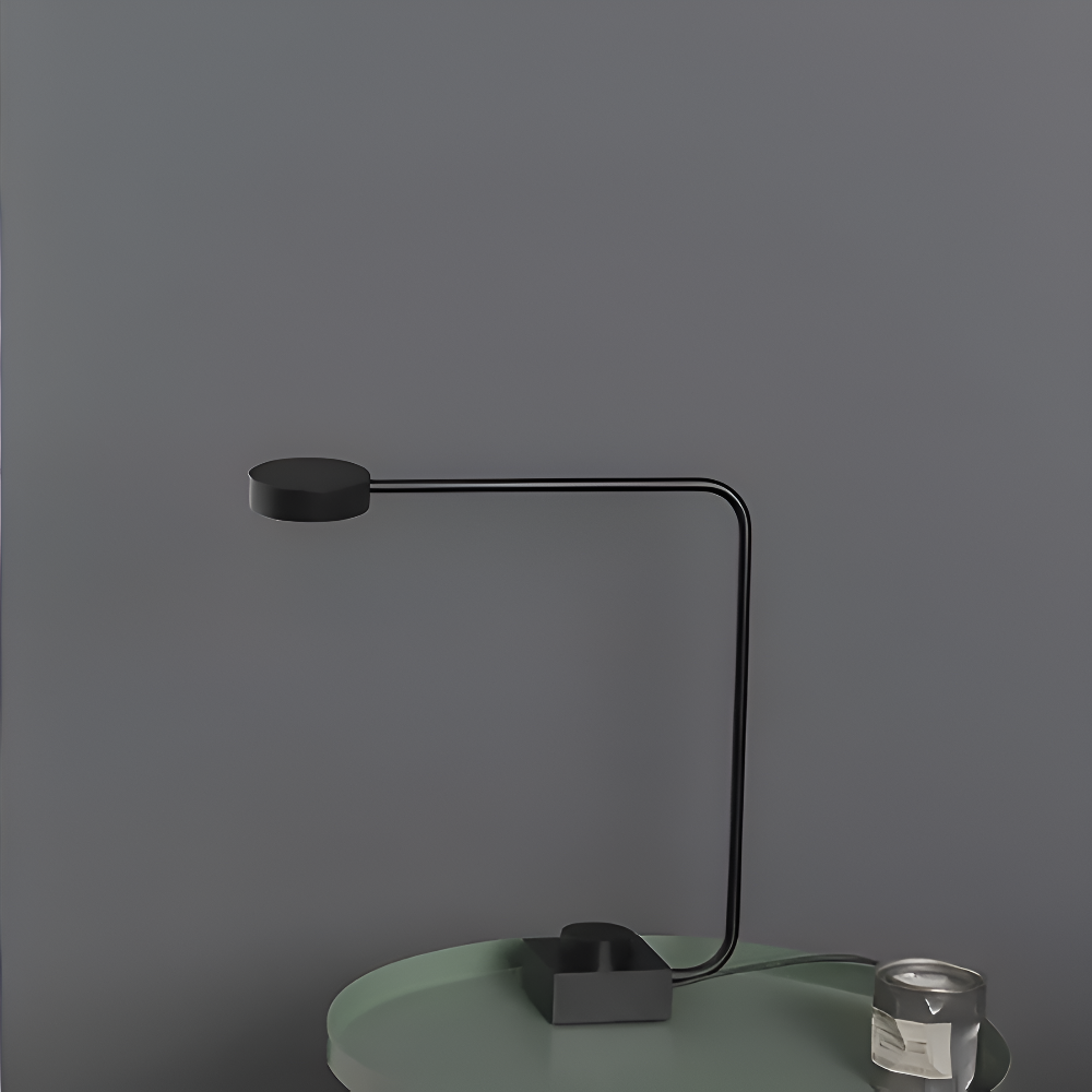Aluminium Schreibtischlampe - Dimmbare LED-Leuchte mit geschwungenem Design