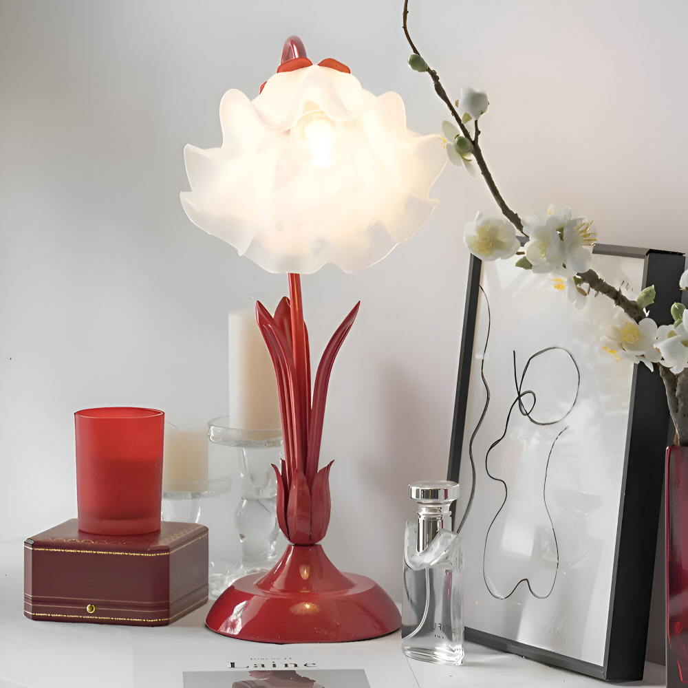 Antik Inspiriertes Florales Design Tischlampe im Französischen Stil