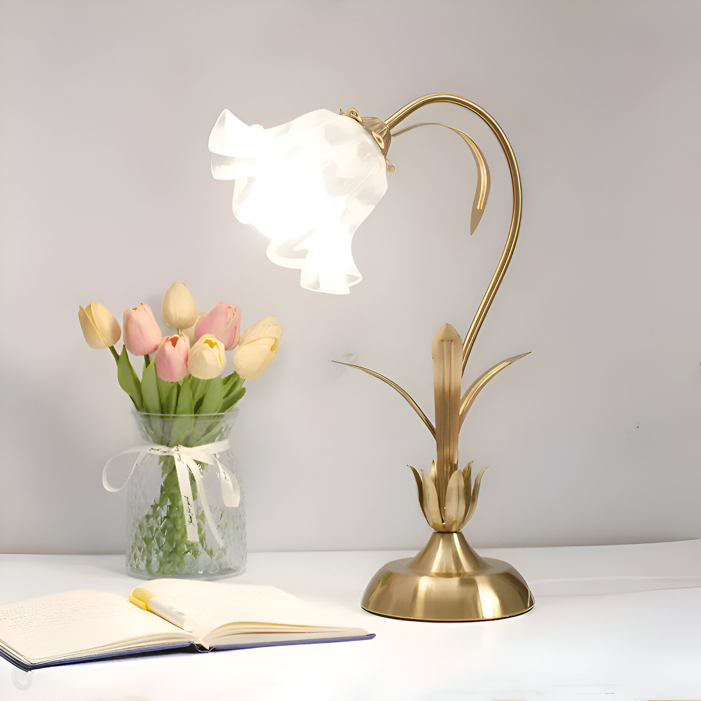 Antik Inspiriertes Florales Design Tischlampe im Französischen Stil