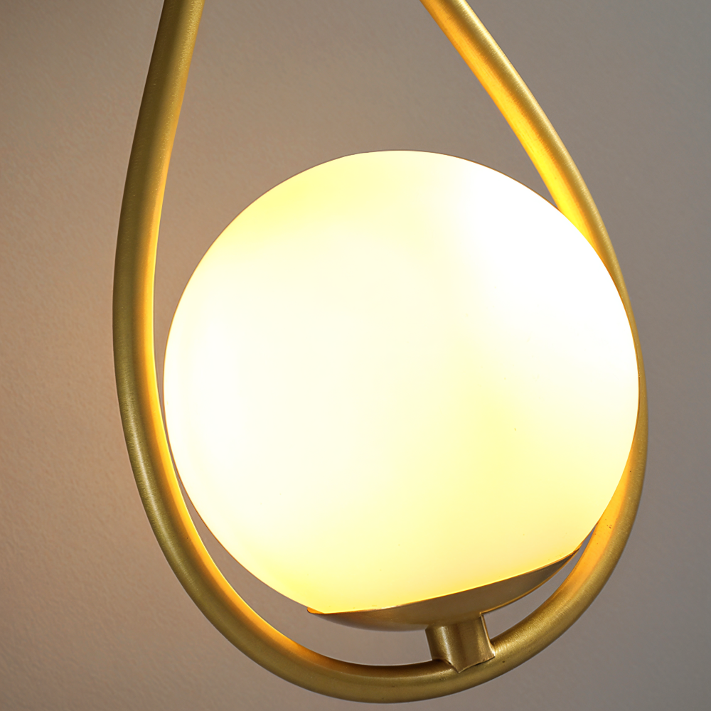 ArtLoop Wandleuchte - Teardrop Frosted Glass Wandlampe - Sphere Wandlampe Design - Artistic Wandleuchten LED