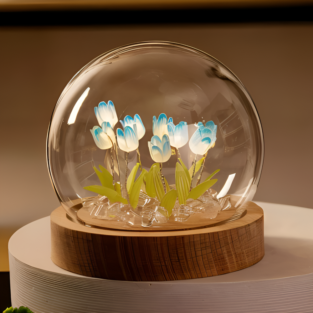 ArtifiTulip Tischlampe - Charmantes DIY LED Blumen Nachtlicht