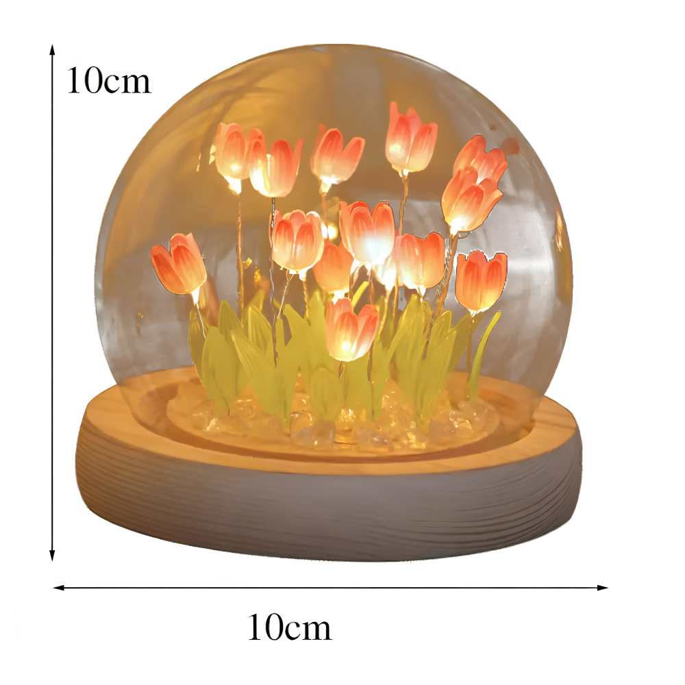 ArtifiTulip Tischlampe - Charmantes DIY LED Blumen Nachtlicht