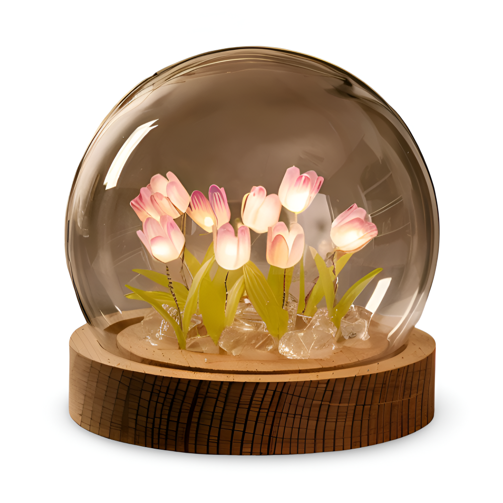 ArtifiTulip Tischlampe - Charmantes DIY LED Blumen Nachtlicht