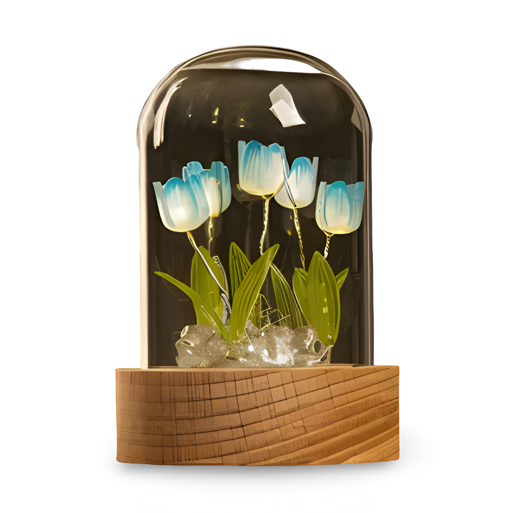 ArtifiTulip Tischlampe - Charmantes DIY LED Blumen Nachtlicht