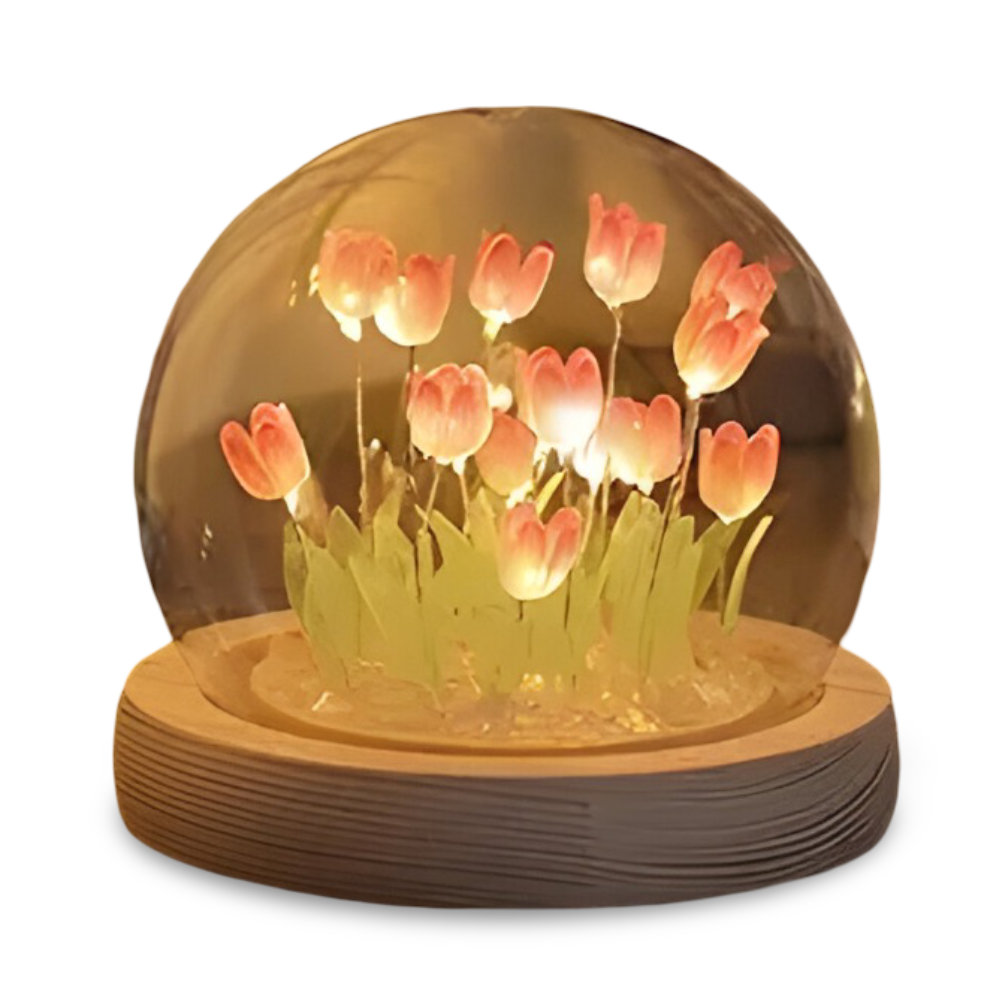 ArtifiTulip Tischlampe - Charmantes DIY LED Blumen Nachtlicht