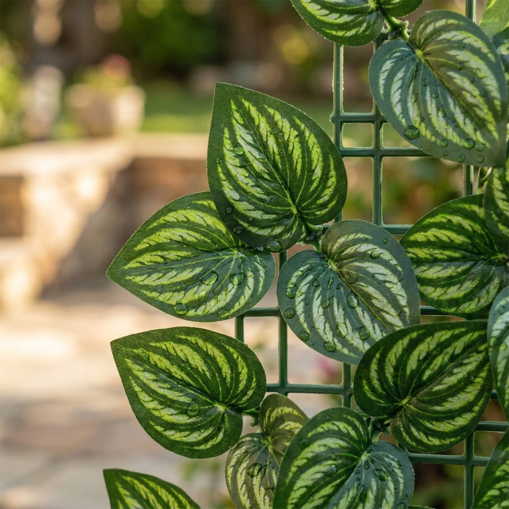 Künstlicher Grüner Sichtschutzzaun - 1M/3M Dekorative Blätter für Garten & Balkon