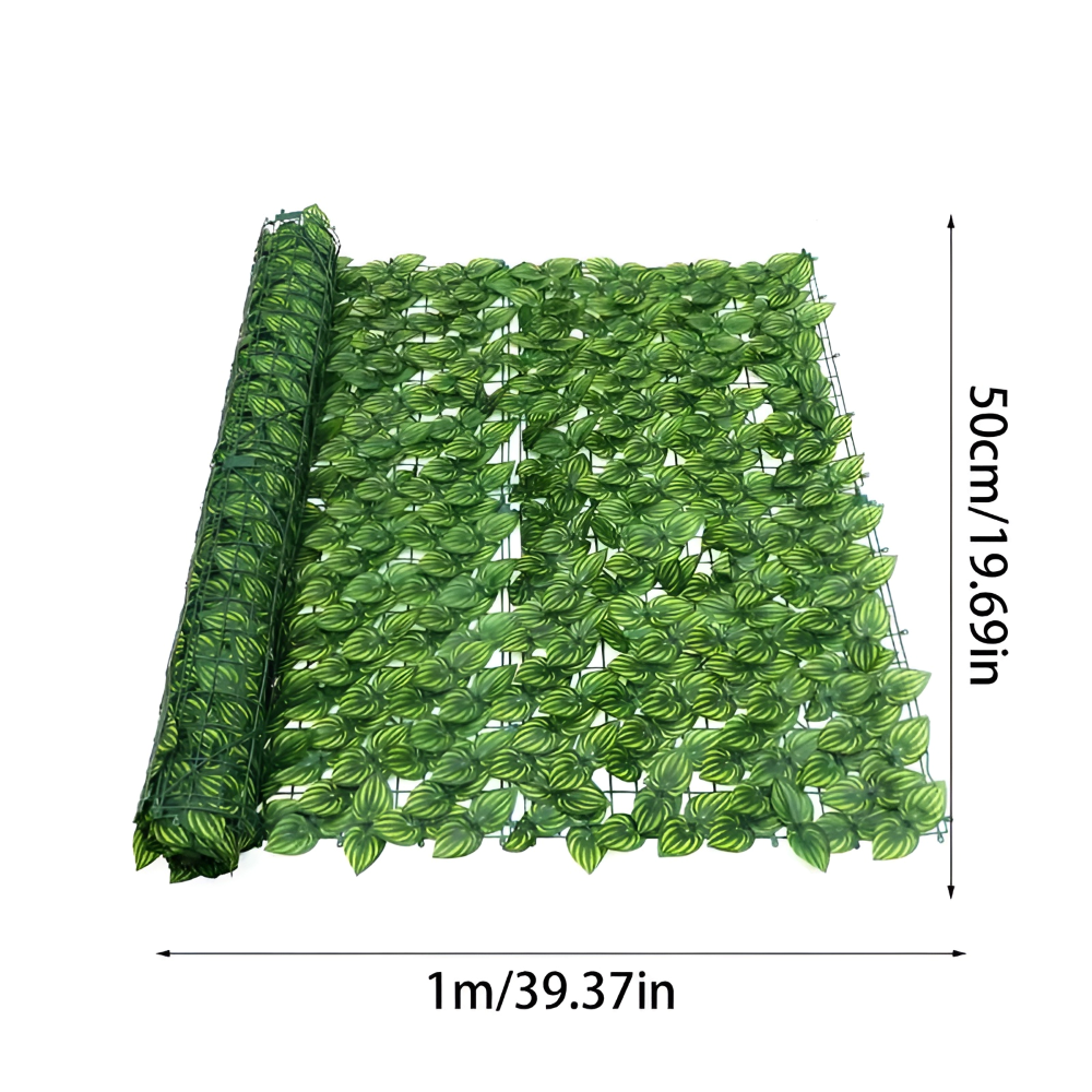 Künstlicher Grüner Sichtschutzzaun - 1M/3M Dekorative Blätter für Garten & Balkon